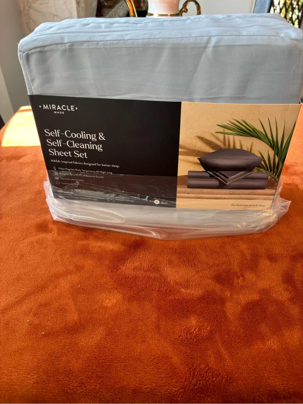 Miracle Self-Cooling & Self-Cleaning Sheet Set - Light Blue